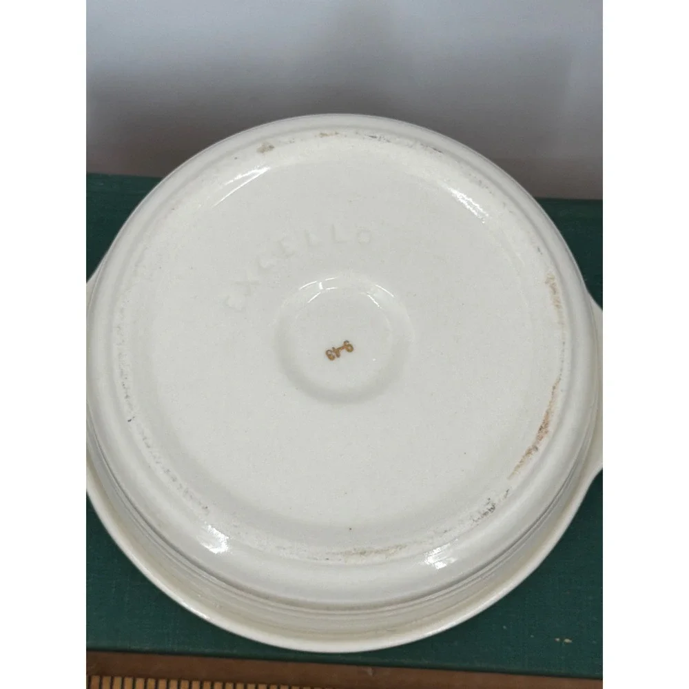 Vintage Excello Ceramic Divided Warming Dish Mexican Siesta Baby Plate with Cork